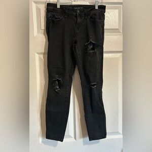 YMI Black Skinny Distressed Women's Jeans